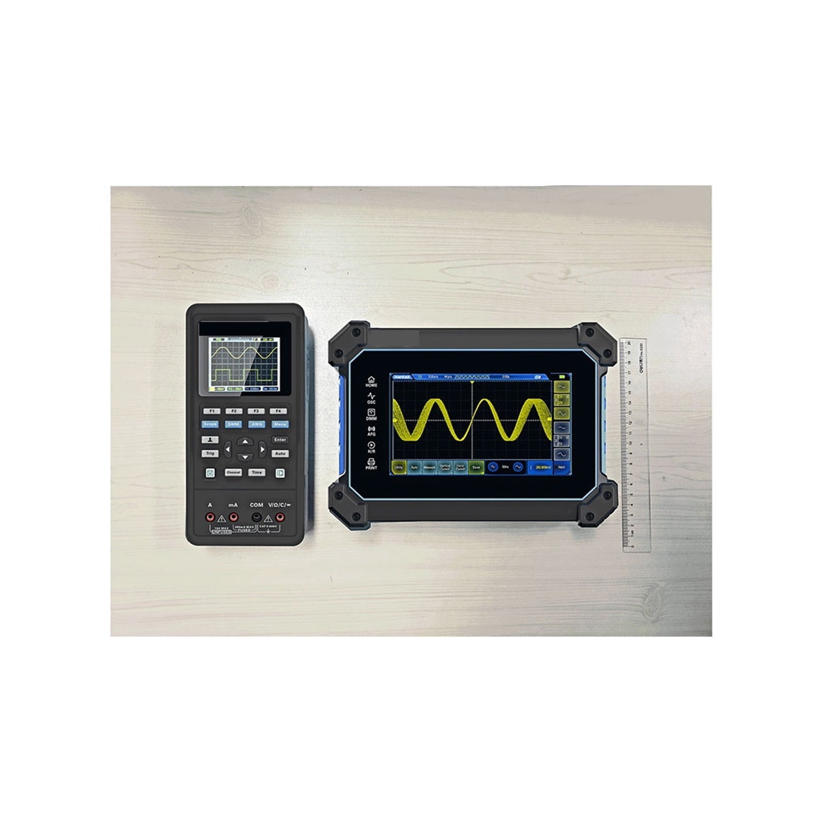 Touch Screen Digital Oscilloscope 2CH/4CH 110/250MHz USB Osciloscopio + Signal Source +Multimeter ,Professional Designed