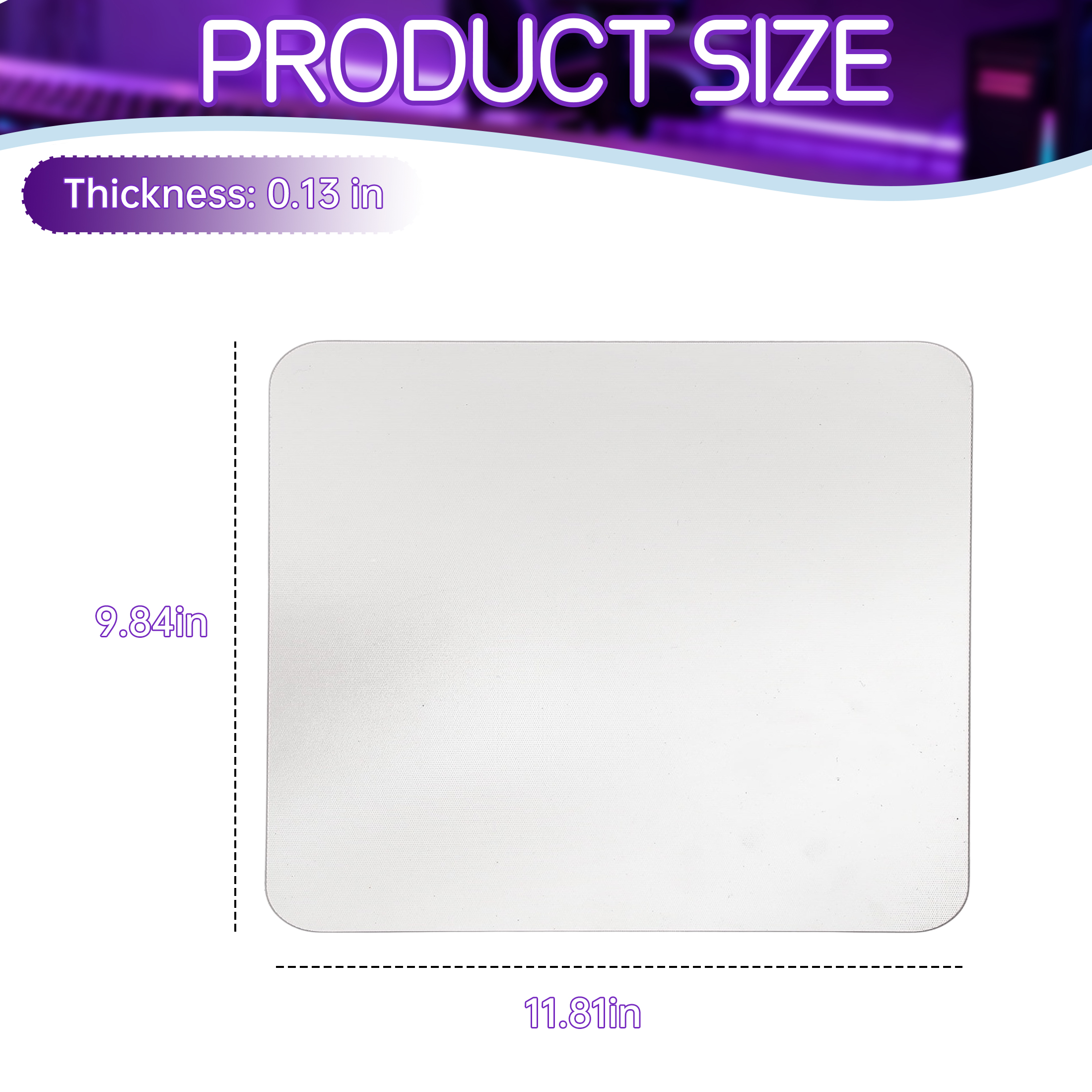 GJX Gaming Mousepad,7H Tempered Glass Mousepad,Mouse Pads,Gaming Non-Slip Low Surface Friction Glass Mouse Pad,11.81"x9.84"x0.12"