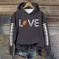thumbnail image 2 of WEAIXIMIUNG Robes Sweat-Shirt pour Femmes avec Poches Sweat à Capuche à Manches Longues Col Rond Imprimé Lettre Rugby, 2 of 3