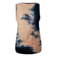 thumbnail image 5 of Wycnly Tank Top for Women Tie-Dye Print U-Neck Sleeveless T Shirts Summer Plus Size Fashion Strappy Twist Knotted Vest Blouses Dark Blue XXXL Clothes, 5 of 5