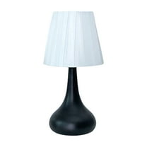 Vintage Table Lamp, White Metal Bedside Night Light for Bedroom, Dorm & Study Desk, 11.81" Tall, Energy Efficient Accent Lighting