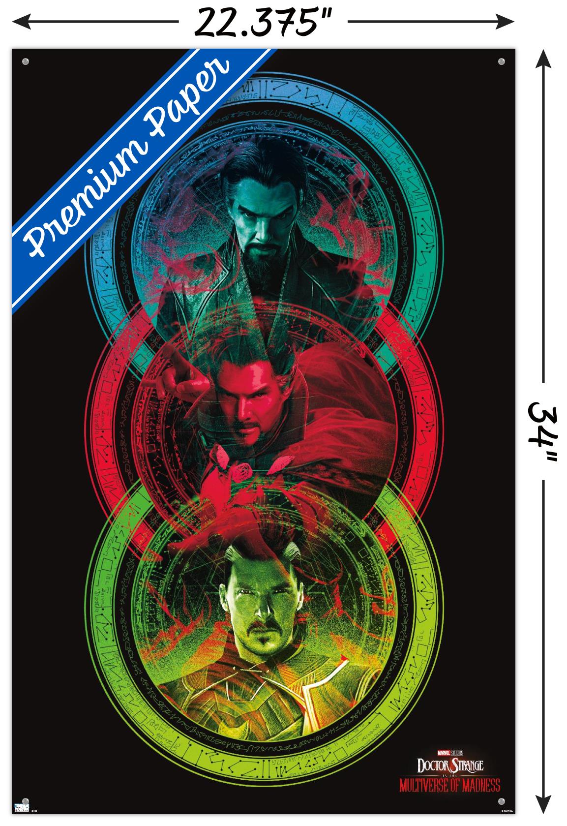 Marvel Doctor Strange in the Multiverse of Madness - Tricolor Wall Poster with Pushpins, 22.375" x 34"
