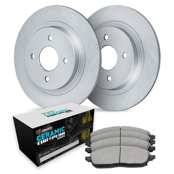 R1 Concepts Carbon Coated Disc Brake Rotor Set with Euro Ceramic Pads WDTN1-13409