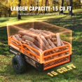 thumbnail image 5 of VEVOR  ATV Dump Trailer Tow Behind Garden Cart for Mowers, Tractors, ATV, UTV 1500lbs Load Capacity Steel, 5 of 12