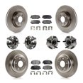 thumbnail image 1 of Transit Auto Front Rear Hub Bearings Assembly Disc Brake Rotors and Ceramic Pads Kit (10Pc) for Car Hyundai Genesis Coupe - Left Right Side (Driver Passenger) KBB-110419, 1 of 11