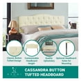 thumbnail image 6 of Naomi Home Cassandra Queen size headboard only, Height Adjustable Queen Size Headboard, Button Tufted Headboard with 12 Positions, Metal Legs, Wall/Bed Mount, Linen Fabric headboard Queen, Light Gray, 6 of 11