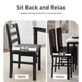thumbnail image 4 of Alpha Joy Farmhouse Dining Table Set for 4, Faux Marble Rectangular Table with Solid Wood Paded Chairs, 4 of 11