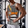 thumbnail image 5 of Gukieu I Like Big Digger Print Men's Quick Dry Fitness Vest, Round Neck Sleeveless Fitness Bodybuilding Top-Medium, 5 of 7