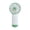 White, variant on Flat Ultra-Slim Handheld Fan with 3D Clover Centerpiece Dual Power Battery/USB Portable Lightweight Cooler for Travel Office 14cm (5.5 Inch)