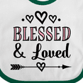 thumbnail image 4 of Inktastic Blessed and Loved Baby Girl Girls Baby Bib, 4 of 4