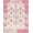 Pink Ivory Gray, Pattern 20, variant on ODIKA Pink Throw Vintage Scrolling Petal Border Decorative Variegated Non-Slip Chair-Friendly for Home Office, Gaming Room, Under Desk