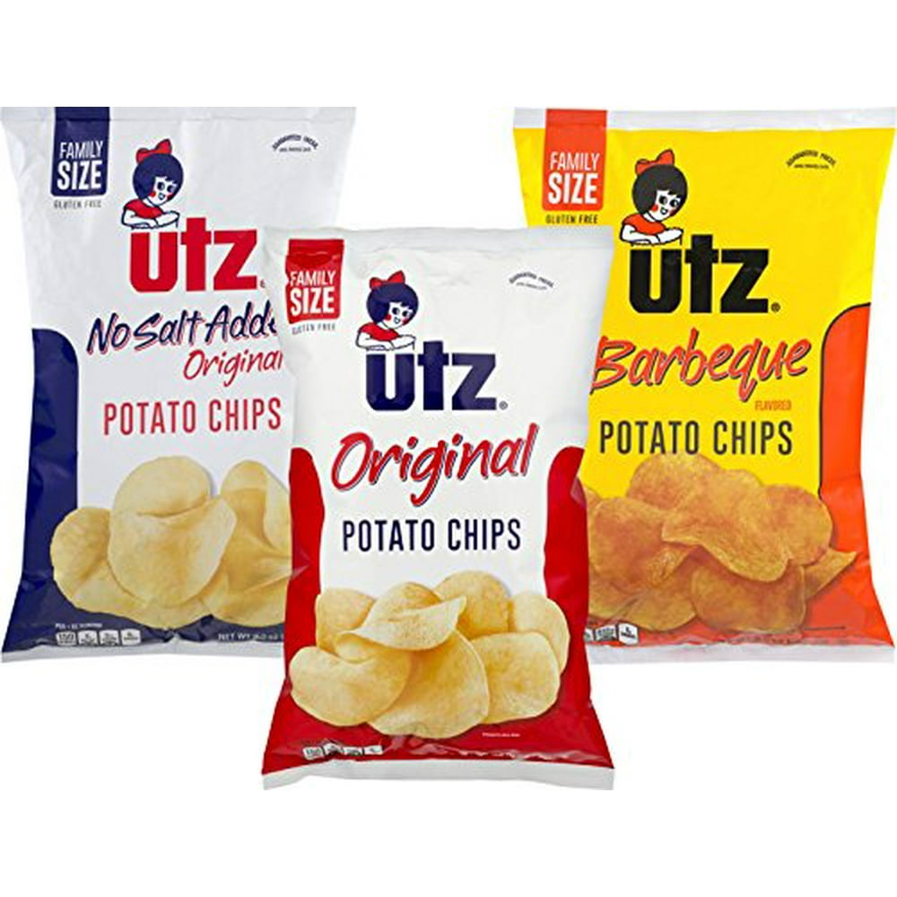 Utz Quality Foods 9.5 oz. Family Size Variety 3 Pack Potato Chips