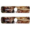 thumbnail image 2 of Coolnut Christmas Wooden Nutcracker Sink Splash Guard for Faucet 2 Packs Faucet Absorbent Mats, Winter Faucet Handle Drip Catcher Quickly Drying Mat for Kitchen Counter Bathroom, 30"x5.5", 2 of 7