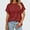 Wine, variant on Elvqul Solid Tops for Women 3/4 Sleeve T Shirts Crewneck Plus Size Womens Blouses Cute