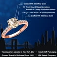 thumbnail image 2 of Gem Stone King 10K Two Tone Gold Peach Morganite and Lab Grown Diamond Engagement Ring for Women | 1.35 Cttw | Round 7MM | Gemstone October Birthstone | Size 8, 2 of 6