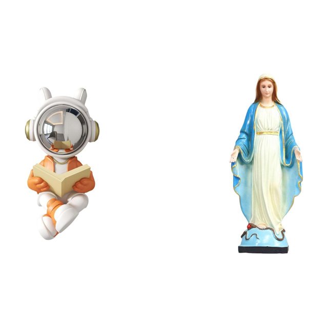 Estatua Decorativa De Astronauta, Virgen María, Adorno Para Pastel, Escultura Religiosa, Adorno De Escritorio Para Chimenea, Centro De Mesa, Dormitorio, Oficina