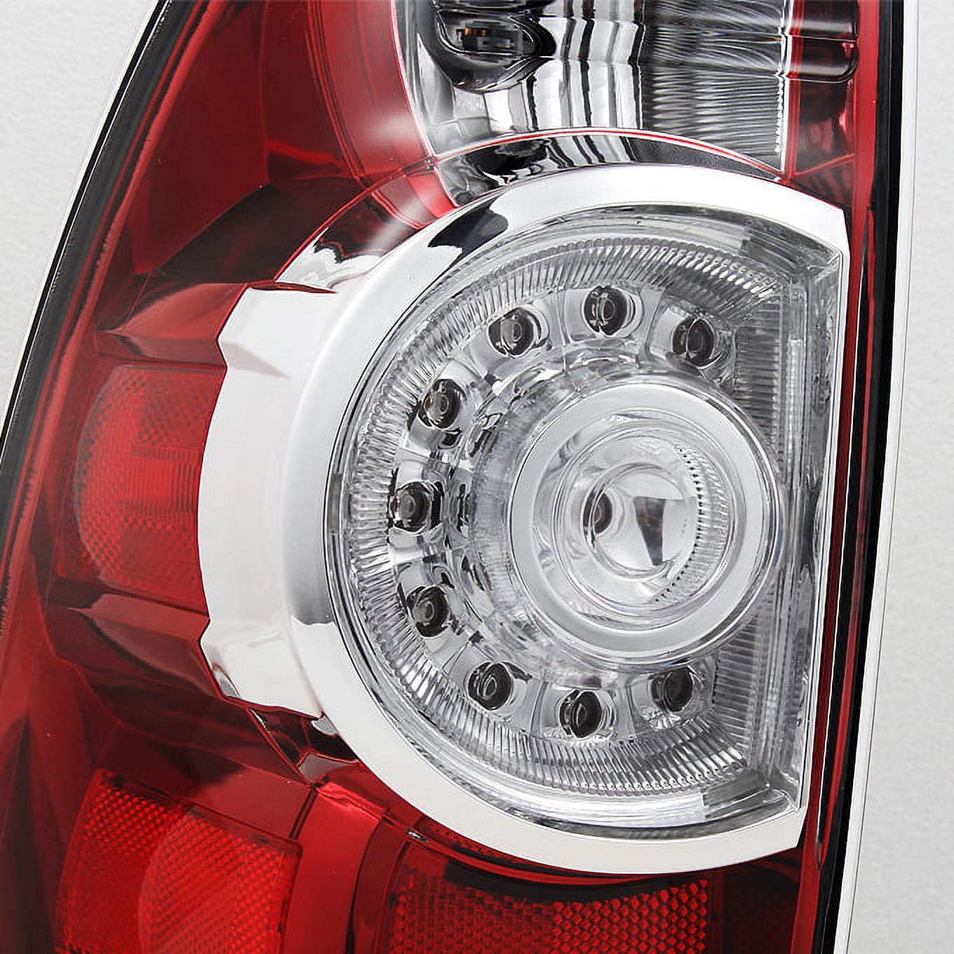 AKKON - For 2005-2015 Toyota Tacoma Pickup Truck Red Clear Rear Tail Lights Brake Lamps Replacement Pair Left + Right
