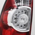 thumbnail image 4 of AKKON - For 2005-2015 Toyota Tacoma Pickup Truck Red Clear Rear Tail Lights Brake Lamps Replacement Pair Left + Right, 4 of 6