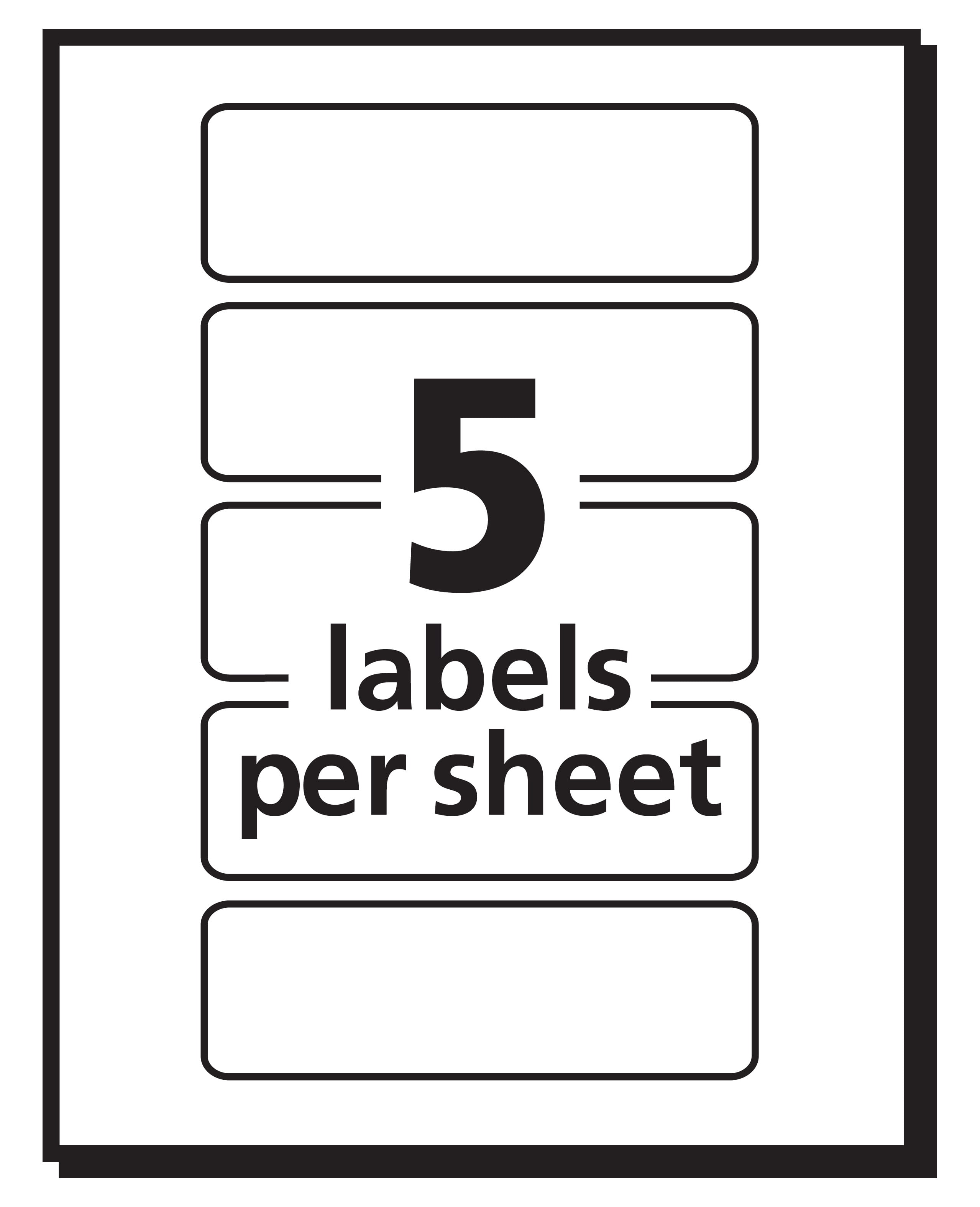 5436 Avery Removable Print/Write Labels 1 x 3 Inches White 4 Packs Pack of 250