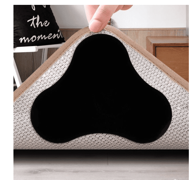 Anti Slip Rug Underlay,Non Slip Rug Grippers Mat for All Kinds of Carpets to Stop Sliding Safety Guarantee,Adhesive Rug Grips Tapes Carpet Protector for Hard Wooden Floors Pack-10 (Size Big)