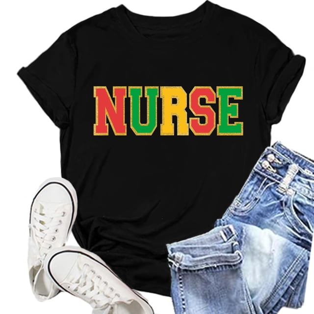 Camiseta NEWKA Nurse para mujer Juneteenth Nursing Life