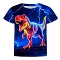 thumbnail image 2 of YMNXA Kids Boys T Shirt Short Sleeve Crew Neck Dinosaurs Print Soft Comfortable Breathable Tee Top For Casual Daily Wear,Multicolour,1-2 Years, 2 of 5