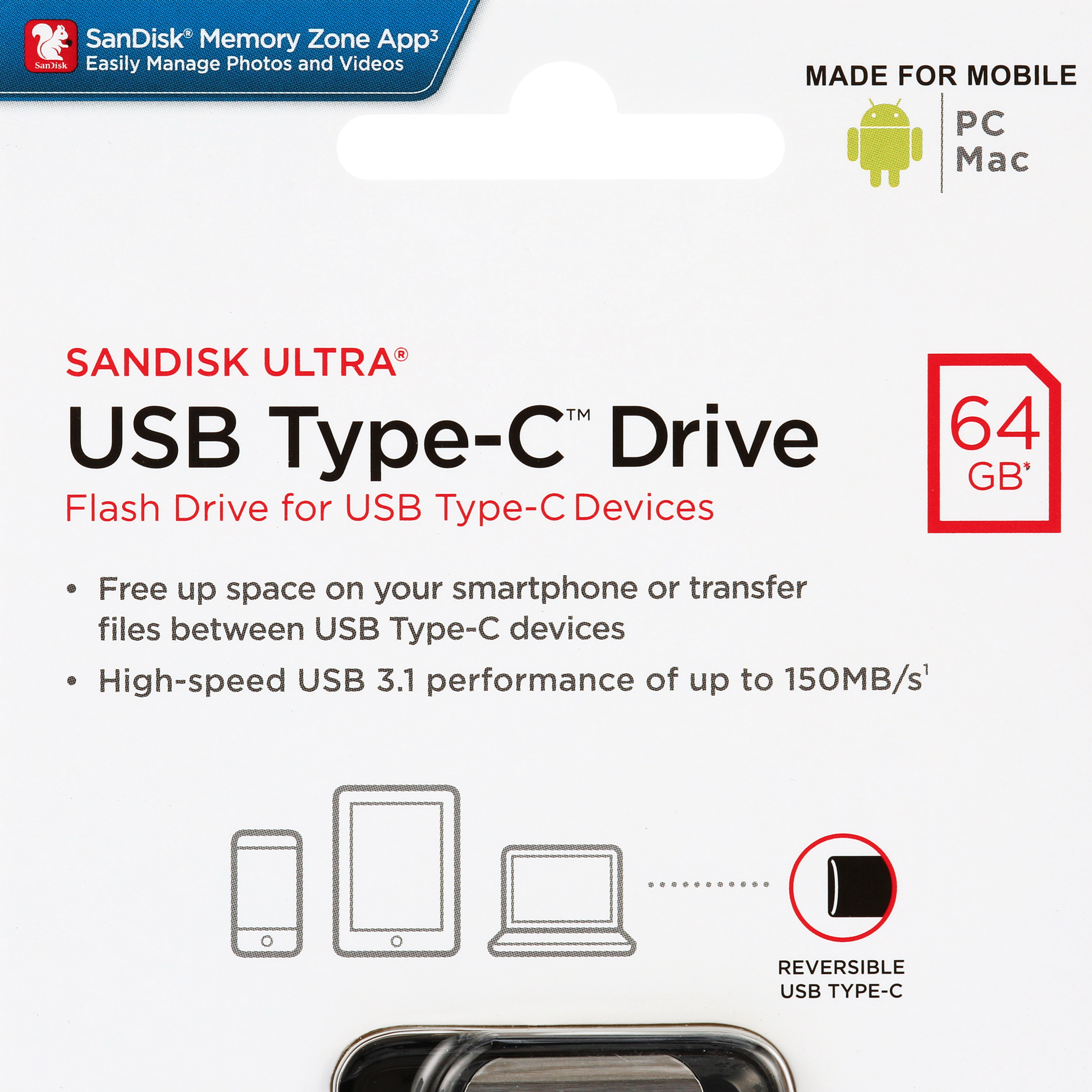 SanDisk Ultra USB Type-C 64GB Flash Drive (SDCZ450-064G-G46) - image 3 of 5