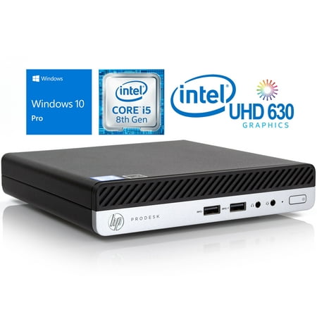 HP ProDesk 400 G4 Mini PC, Intel Core i5-8500T Upto 3.5GHz, 4GB RAM, 500GB HDD, DisplayPort, Wi-Fi, Bluetooth, Windows 10 Pro (4AC52UT)
