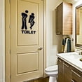 thumbnail image 4 of 5 Packs Removable Toilet Stickers for Home Decor - Waterproof Bathroom Wall Decals - Funny Restroom Signs - Self Adhesive Vinyl Stickers for Walls, Glass, Furniture (18x12cm), 4 of 4