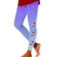 thumbnail image 1 of Leggings deportivos Gibobby para Mujer Estampado navideño de gradiente levantamiento de cadera Fitness Morado L, 1 of 5