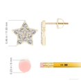 thumbnail image 2 of ANGARA Natural Diamond Star-Shaped Stud Earrings in 14K Yellow Gold for Women (Size-2.25mm| Color-I-J| Clarity-I1-I2) | April Birthstone, Anniversary Jewelry Gift for Women | Natural Diamond Earrings, 2 of 6
