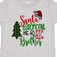 thumbnail image 4 of Inktastic Santa is Promoting Me to Big Brother Green Plaid Tree Boys Toddler T-Shirt, 4 of 5