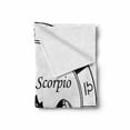 thumbnail image 2 of Zodiac Soft Flannel Fleece Throw Blanket, Astrology Element Scorpio Ecliptic Path of Sun Across Celestial Sphere Print, Cozy Plush for Indoor and Outdoor Use, 50" x 60", Black and White, by Ambesonne, 2 of 6