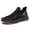 Black, variant on Mens White Sneakers Casual Comfy Lightweight Wide Toe Box Flats Mens Tennis Shoes Breathable Sock Shoe Mesh Tennis Run Sneakers