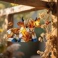 thumbnail image 4 of Cow Window Hanging Decor 2D Flat Acrylic Style Stained Glass Effect Colorful Sunlight Reflector For Windows Sunrooms Porch, 4 of 5