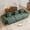 Green, variant on Streamlined Design 3 Seat Velvet Modular Sofa - Brown French Edge Piping