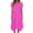 C_Hot Pink, variant on jtjvou Women's Dress Short Sleeve A Line Casual Sundress with Pockets Solid Color Round Neck Midi Dress Comfy Beach Dresses Pink S