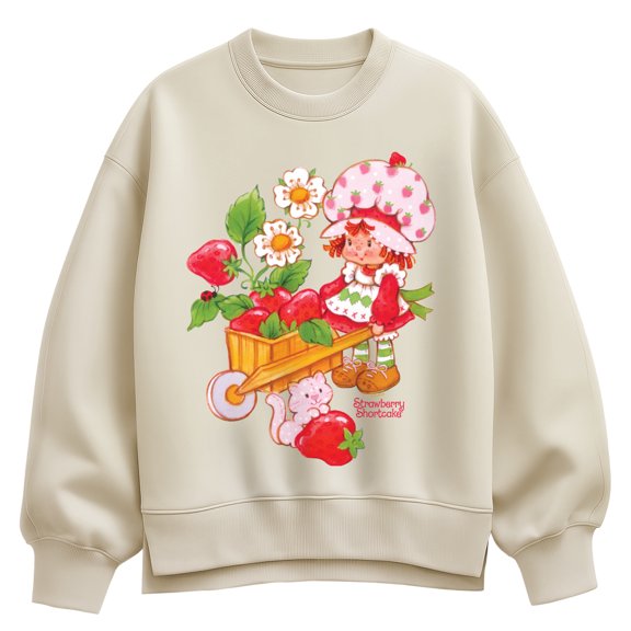 Strawberry Shortcake - Painted - Women's Oversized Fleece Crew Sweatshirt