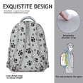 thumbnail image 5 of Paw Prints and Bones Backpack for School,Cute School Bag,Schoolbag with Adjustable Shoulder Straps & Padded Back,15.3"x11"x7.1".﻿, 5 of 6