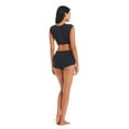 thumbnail image 3 of Bleu Swimwear A Fine Line Cap Sleeve Crop Top with Removable Cups Size 12, 3 of 3