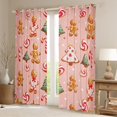 thumbnail image 2 of Manfei Cute Gingerbread Black Out Curtains for Kids Children, Sweet Candy Sugar Curtains Pack of 2 (42x63 Each), Kawaii Christmas Tree Bedroom Curtains, Luxurious Room Decor, 2 of 6