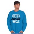 thumbnail image 3 of Terrible Brother Awesome Uncle Men's Crewneck Sweatshirt Brisco Brands 3X, 3 of 6