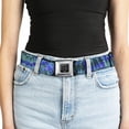 thumbnail image 5 of Buckle-Down Belt, Seatbelt Buckle Belt, Tie Dye Green Blue Purple, 30 to 44 Inches, 5 of 9