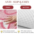 thumbnail image 4 of Pink Bow Bathroom Rug, 15.7" x 23.6" Irregular Rug, Fluffy Bath Mat, Non-Slip Floor Mat with 8X Absorbency, for Bathroom & Bedroom, Gift for Girls, 4 of 8
