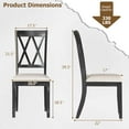 thumbnail image 3 of Costway 2 PCS Farmhouse Dining Chairs Modern Kitchen Chairs with Elegant Hollowed backrest, 3 of 9