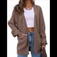 thumbnail image 2 of Cárdigan Extragrande de Punto Suave para Mujer con Bolsillos Caqui M, 2 of 8
