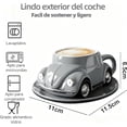 thumbnail image 2 of Beetle Shaped Coffee Mug, Handcrafted Imaginative Taza Escarabajo, Tazas para Cafe con forma de Beetle Shaped, Unique Car-Shaped Tea Cup para entusiastas de los coches (Gris), 2 of 4