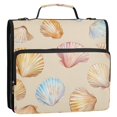 thumbnail image 5 of FORMRS Zipper Binder with Shoulder Strap 2-inch Ring 500 Sheet Capacity File Bag, Watercolor Seashell, 5 of 5