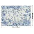 thumbnail image 3 of Chinoiserie Placemats Set of 4,18X12 Inch Blue Birds Floral Porcelain Washable Heat Resistant Place Mats for Spring Summer Seasonal Kitchen Party Dining Table Decoration, 3 of 8