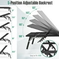thumbnail image 4 of Gymax 2 Pcs Chaises Longues Inclinables Chaise Inclinable de Patio Pliante avec Dossier à 5 Positions, 4 of 10
